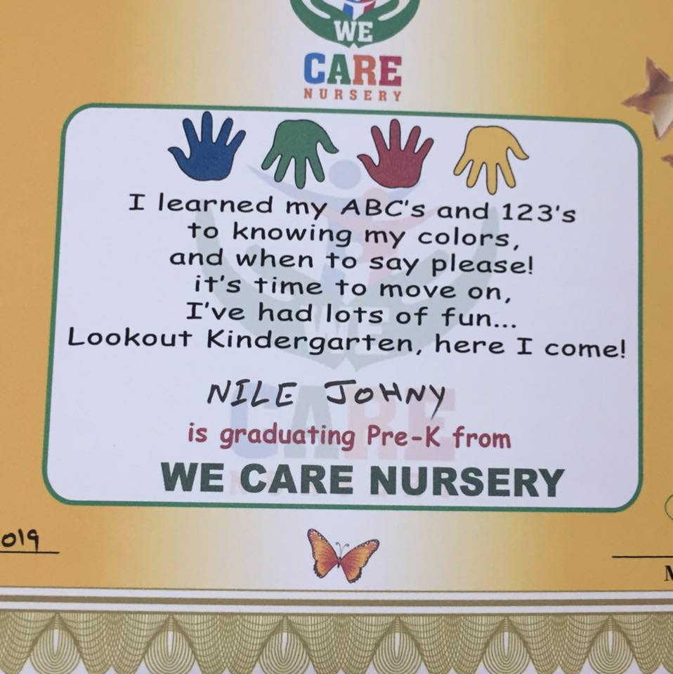 Nursery logo WE CARE NURSERY